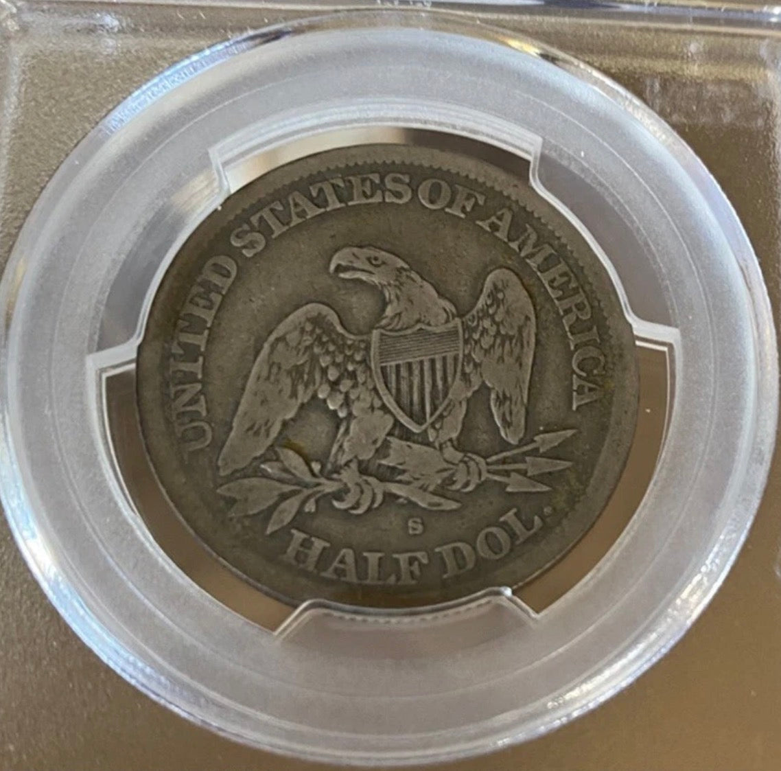 1866-S Seated Liberty Half Dollar, No Motto - PCGS VG10