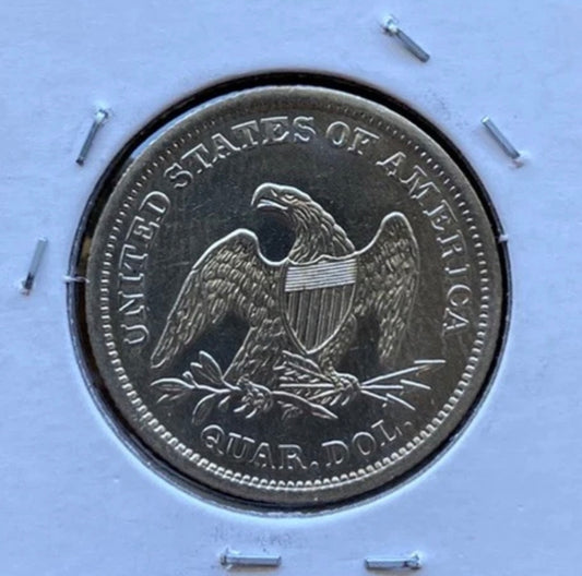 1838 Seated Liberty Quarter - AU+ Detail